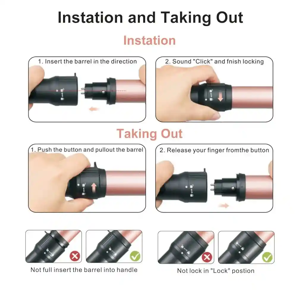 Pinza Rizador 6 En 1 Para Cabello Múltipeinados