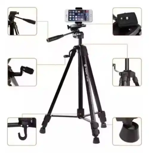 Tripode Fotografia 1.62 Metros Profesional Camaras Reflex Digitales Soporte Para Celulares + Funda