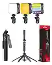 Soporte Palo Selfie Control Bluetooth + Luz Led Rgb Celular