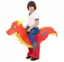 Disfraz Inflable Infantil Para Montar Dragón Niño O Niña
