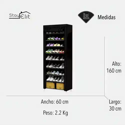 Zapatero Closet De 9 Niveles Armable Organizador De Zapatos