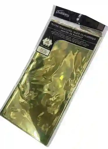 Mantel Dorado Plástico Rectangular