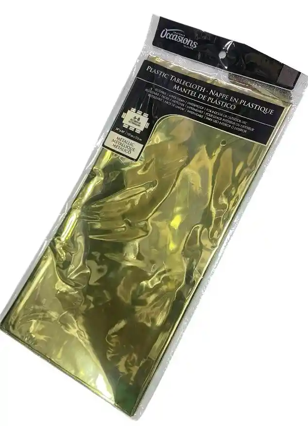 Mantel Dorado Plástico Rectangular