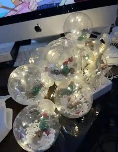 Luces De Navidad Esfera Decoración Hogar, Globos X10 Unid Luces Cálido