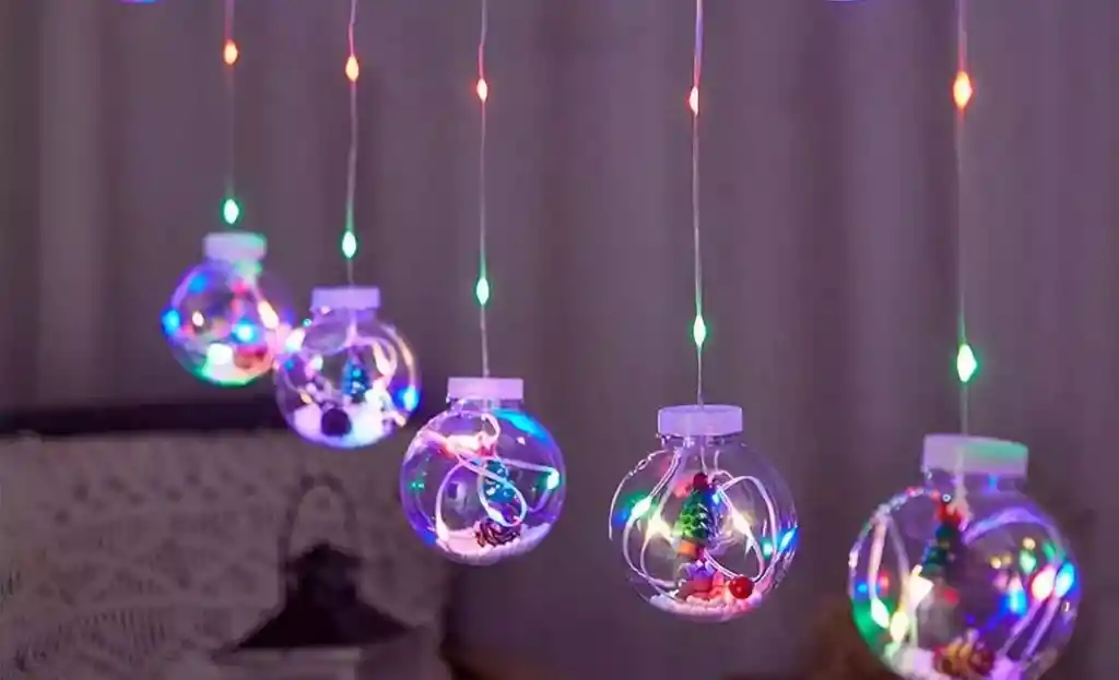 Luces De Navidad Esfera Decoración Hogar, Globos X10 Unid Luces Multicolor