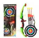 Kit Disparo Niños Juguete Punteria Arco + Flechas Infantil Negro