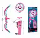 Kit Disparo Niños Juguete Punteria Arco + Flechas Infantil Color Rosa