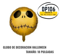 Globo Decoracion Halloween De Jack Skellington 18 Pulgadas
