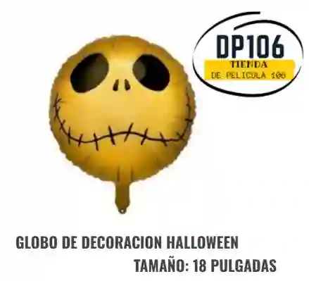 Globo Decoracion Halloween De Jack Skellington 18 Pulgadas