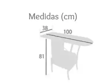 Mesa Para Planchar Tipo Silla Multifuncional Con Cajón En Madera