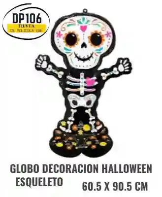 Globo De Esqueleto Grande Dia De Muertos Decoracion Halloween 90.5 X 60.5 Cm