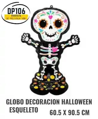 Globo De Esqueleto Grande Dia De Muertos Decoracion Halloween 90.5 X 60.5 Cm