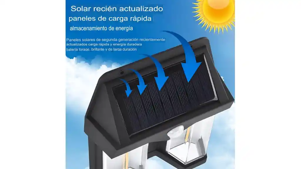 Lampara Solar Led Farol De Pared Exteriores Sensor Jl-t66