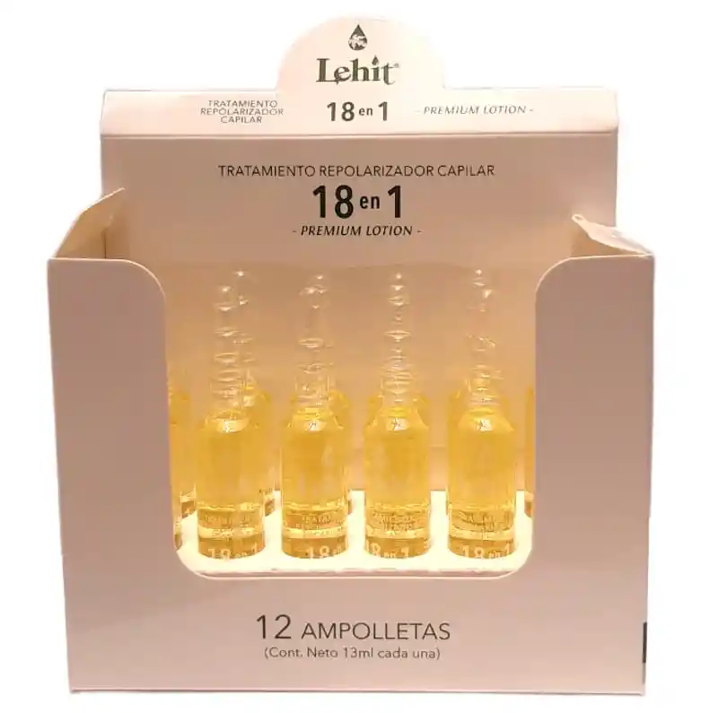 Ampolleta Tratamiento Repolarizador 18 En 1. Unidad 13ml. Lehit