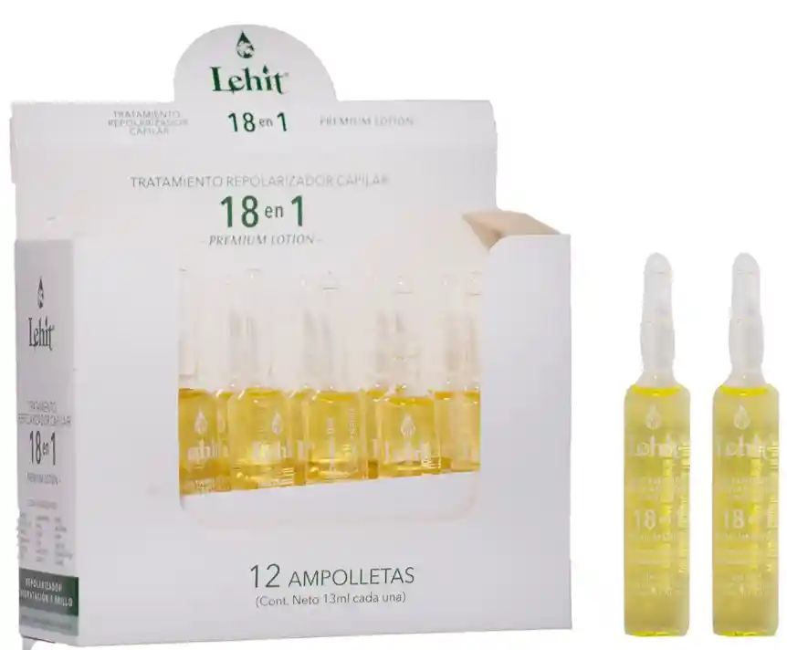 Ampolleta Tratamiento Repolarizador 18 En 1. Unidad 13ml. Lehit
