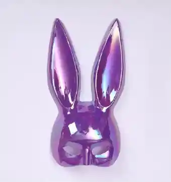 Mascara Antifaz Conejita Iris Tornasolada Para Mujer Para Halloween