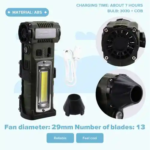 Sopladora Portátil Con Linterna 110000 Rmp Velocidad Ajustable