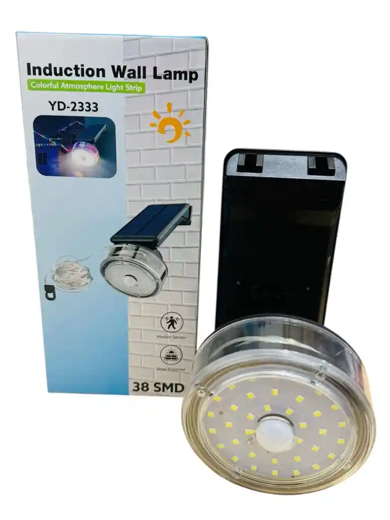 Lámpara Solar Sensor De Movimiento Con Extensión Luz Navidad Luz Calidad 8 Metros