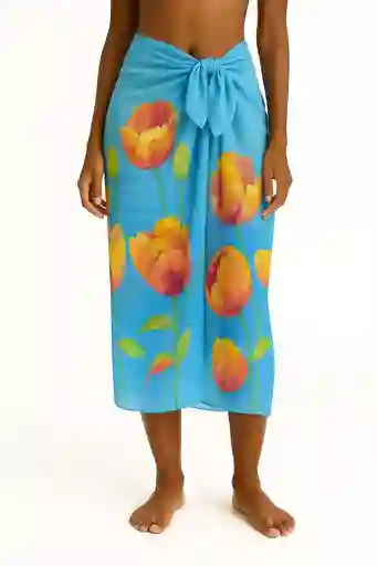 Pareo En Tonos Vivos Los Dibujos Pueden Cambiar De Sitio Y Tamaño