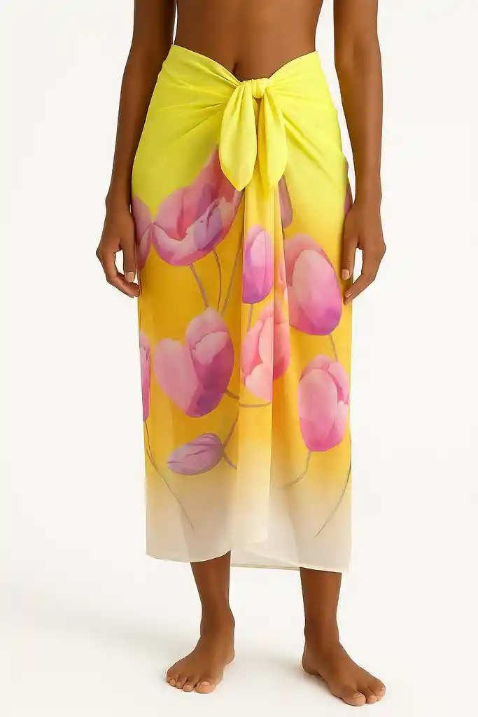 Pareo En Tonos Vivos Los Dibujos Pueden Cambiar De Sitio Y Tamaño