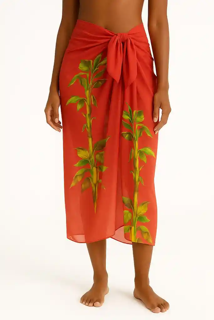 Pareo En Tonos Vivos Los Dibujos Pueden Cambiar De Sitio Y Tamaño