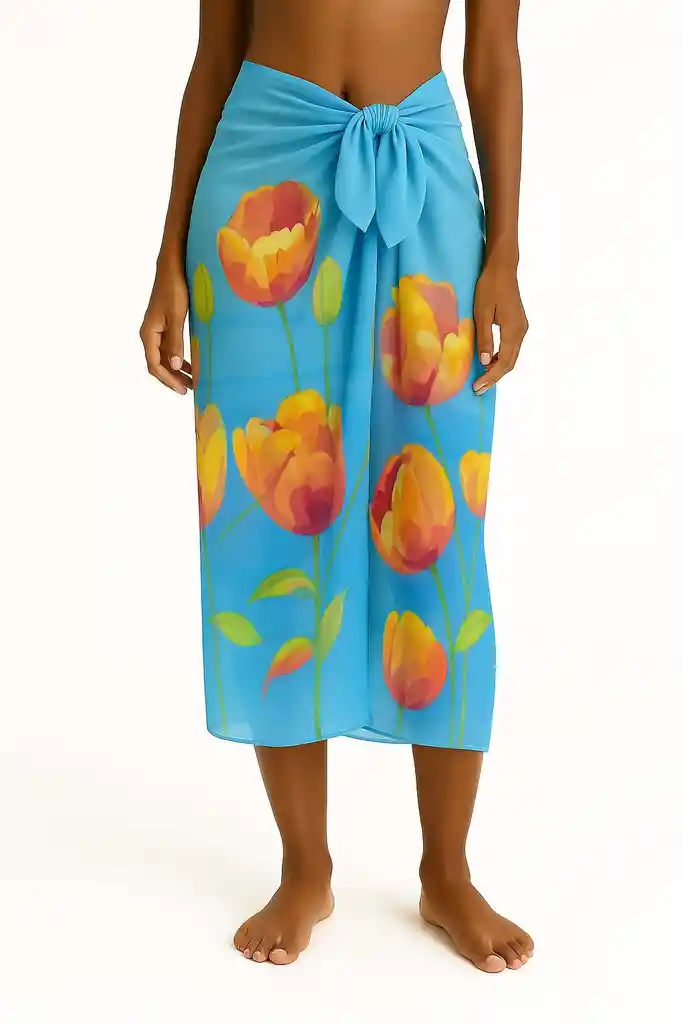 Pareo En Tonos Vivos Los Dibujos Pueden Cambiar De Sitio Y Tamaño