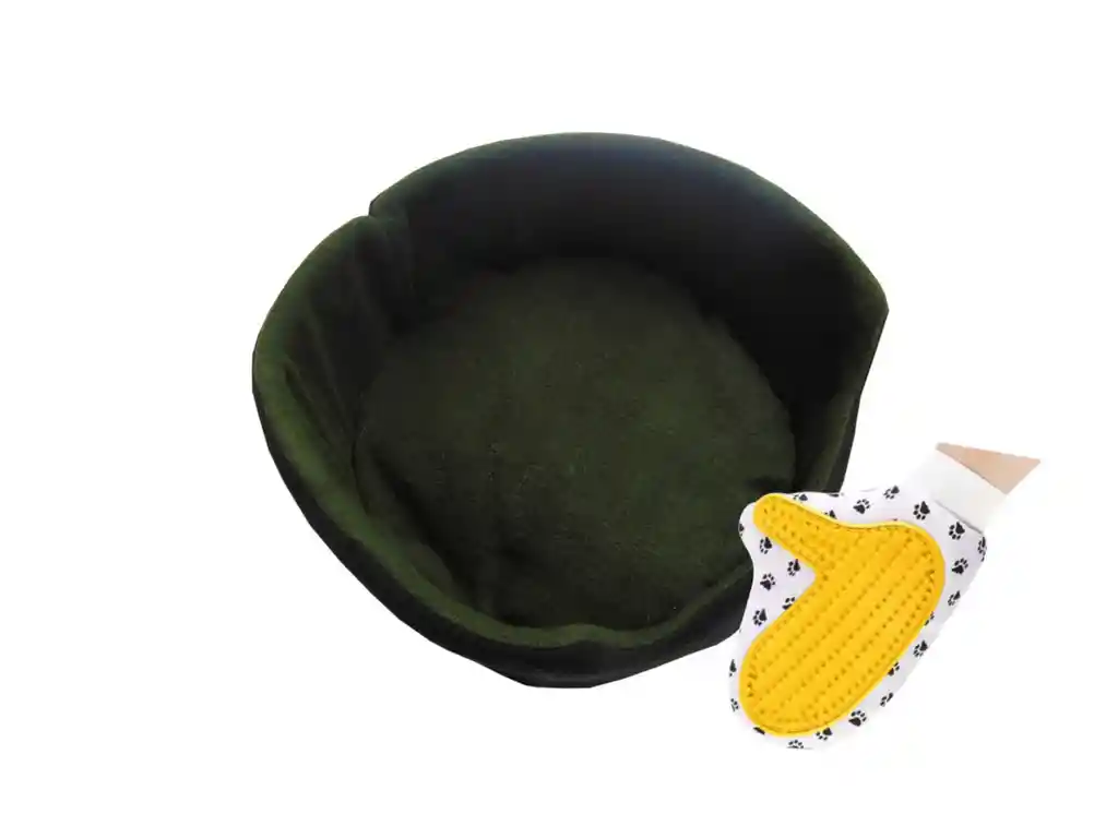 Cama Para Gato Grande Mas Guante Verde