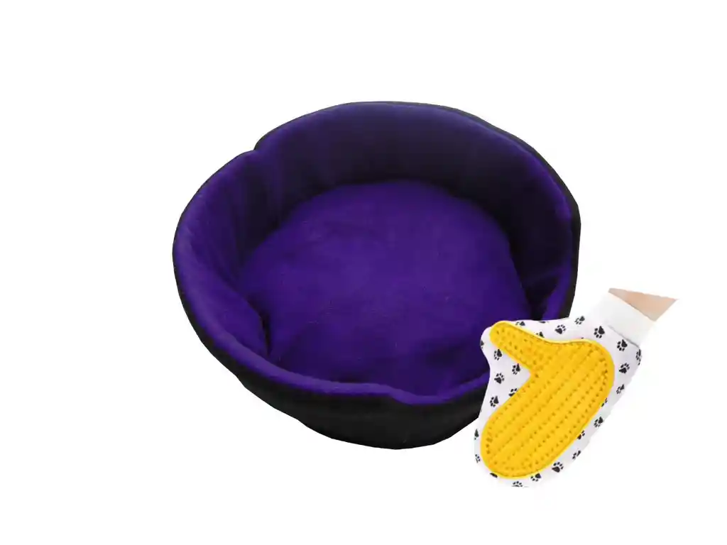 Cama Para Gato Grande Mas Guante Morado