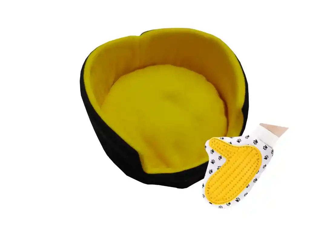 Cama Para Gato Grande Mas Guante Amarillo