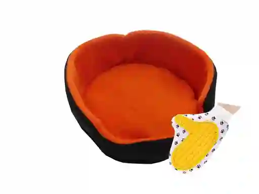 Cama Para Gato Grande Mas Guante Naranja