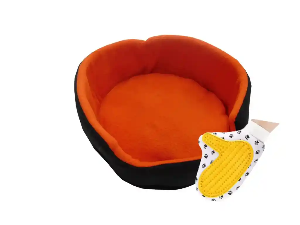 Cama Para Gato Grande Mas Guante Naranja