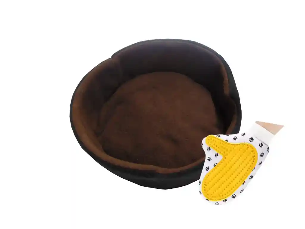Cama Para Gato Grande Mas Guante Marron