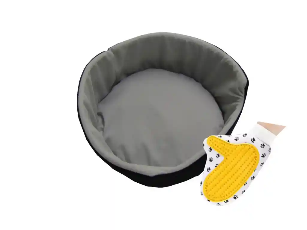 Cama Para Gato Grande Mas Guante Gris
