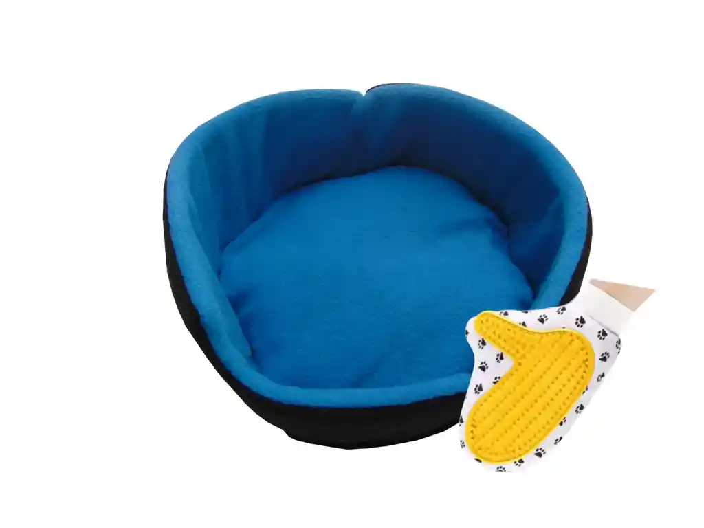 Cama Para Gato Grande Mas Guante Celeste