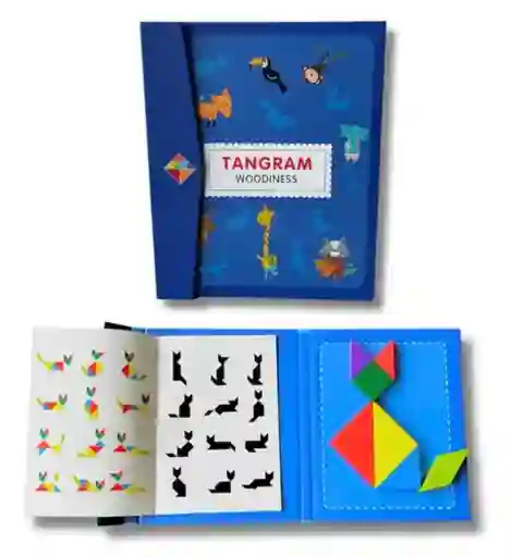 Tangram Juguete Didactico De Madera Rompecabezas Magnetico