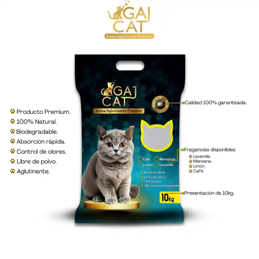 2 Bolsas De Arena Gaj Cat (20 Kg) Aroma Café