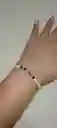 Pulsera Beige 1 Separador 2 Bolas Laminado Y 6 Muralla De 5mm