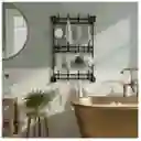 Perchero Organizador De Pared Multiusos 3 Niveles Con Ganchos