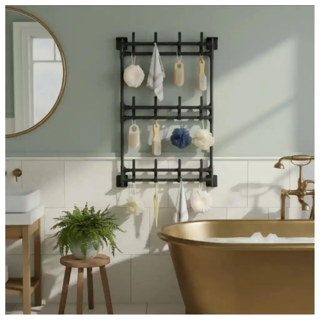 Perchero Organizador De Pared Multiusos 3 Niveles Con Ganchos