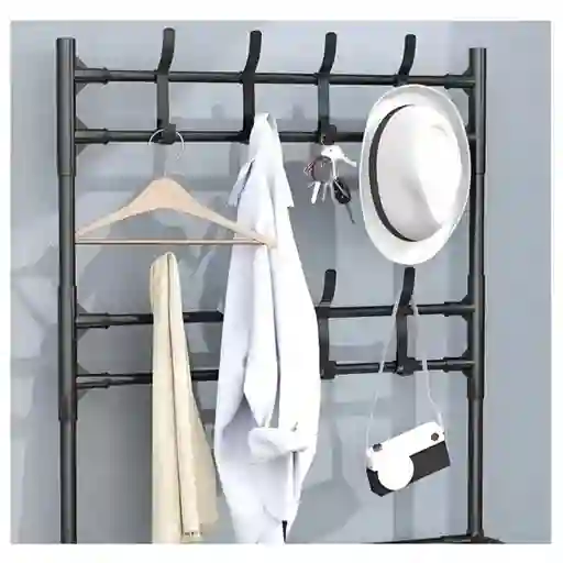 Perchero Organizador De Pared Multiusos 3 Niveles Con Ganchos