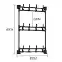 Perchero Organizador De Pared Multiusos 3 Niveles Con Ganchos