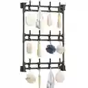 Perchero Organizador De Pared Multiusos 3 Niveles Con Ganchos