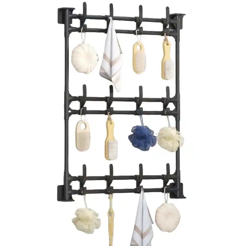 Perchero Organizador De Pared Multiusos 3 Niveles Con Ganchos