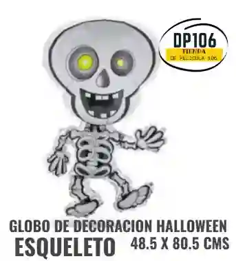 Globo Esqueleto Decoracion Halloween 48.5 X 80.5 Cms
