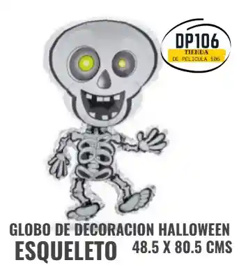 Globo Esqueleto Decoracion Halloween 48.5 X 80.5 Cms