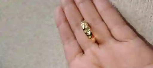 Anillo De Rodio Graduable Luna Circon Blanco