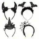 Balacas Diademas Halloween 4 Unds Accesorios Para Disfraz