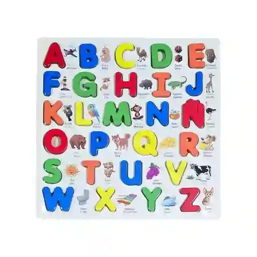 Encajable Del Abc En Madera Ingles Y Epañol
