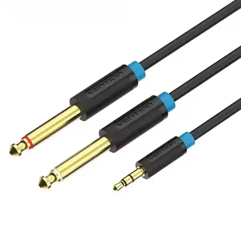 Adaptador Vention 3.5mm Estéreo A 2 Jack 6.35mm Mono