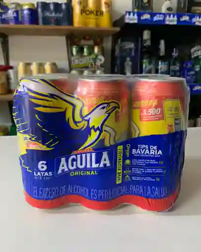 Six Pack Cerveza Águila Original Lata 473 Ml